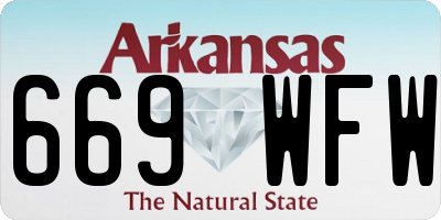 AR license plate 669WFW