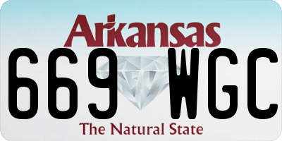 AR license plate 669WGC