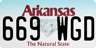 AR license plate 669WGD
