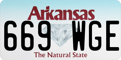 AR license plate 669WGE