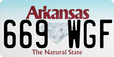 AR license plate 669WGF