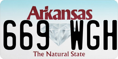 AR license plate 669WGH