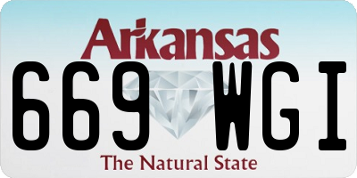 AR license plate 669WGI