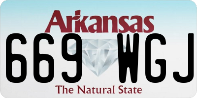 AR license plate 669WGJ