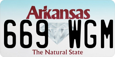 AR license plate 669WGM
