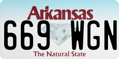 AR license plate 669WGN