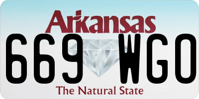 AR license plate 669WGO