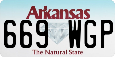 AR license plate 669WGP