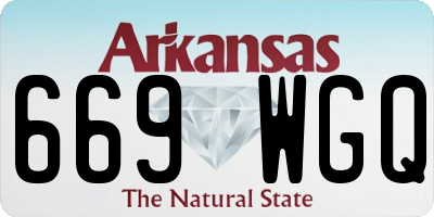 AR license plate 669WGQ