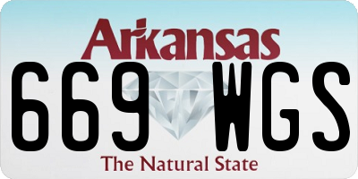 AR license plate 669WGS