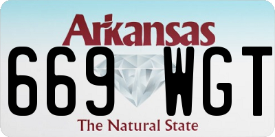 AR license plate 669WGT