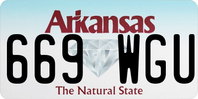 AR license plate 669WGU