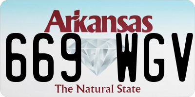 AR license plate 669WGV