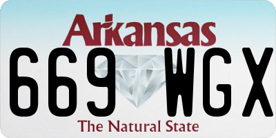 AR license plate 669WGX