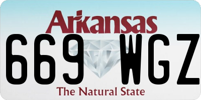 AR license plate 669WGZ