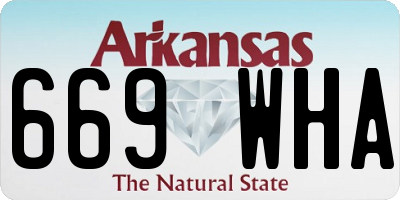 AR license plate 669WHA