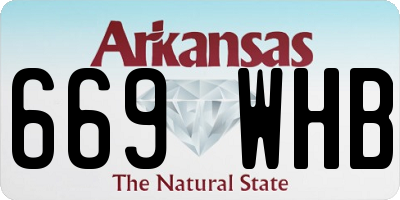 AR license plate 669WHB