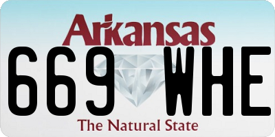 AR license plate 669WHE