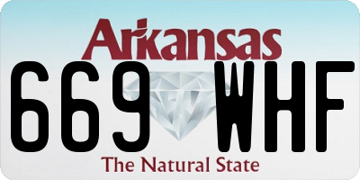 AR license plate 669WHF