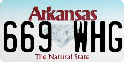 AR license plate 669WHG