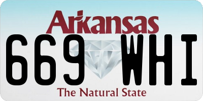 AR license plate 669WHI