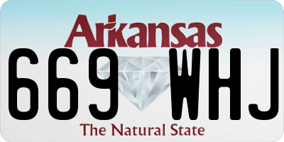 AR license plate 669WHJ
