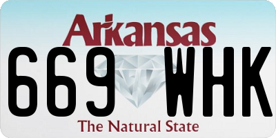AR license plate 669WHK