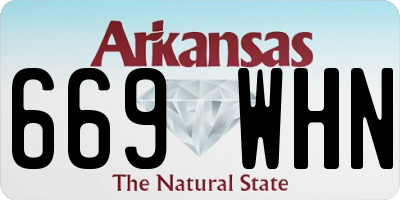 AR license plate 669WHN