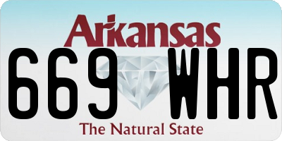 AR license plate 669WHR