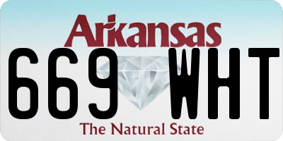 AR license plate 669WHT