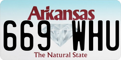 AR license plate 669WHU