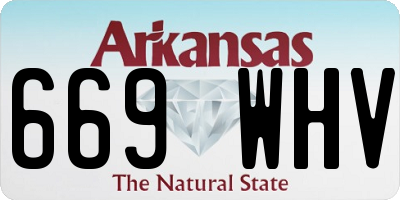 AR license plate 669WHV