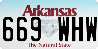 AR license plate 669WHW