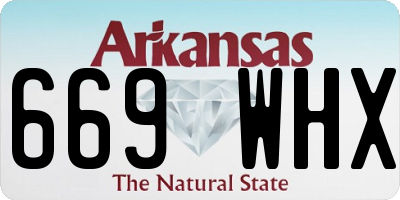 AR license plate 669WHX