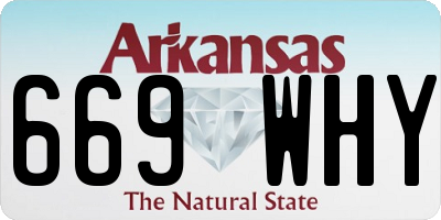 AR license plate 669WHY