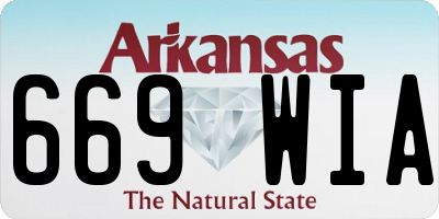 AR license plate 669WIA