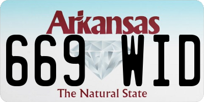 AR license plate 669WID