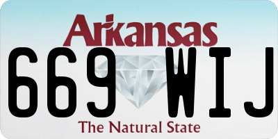 AR license plate 669WIJ