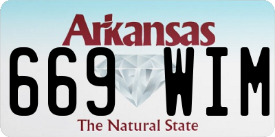 AR license plate 669WIM
