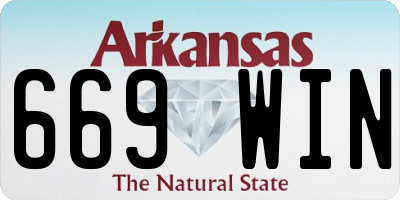 AR license plate 669WIN