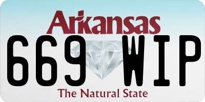 AR license plate 669WIP