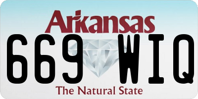 AR license plate 669WIQ