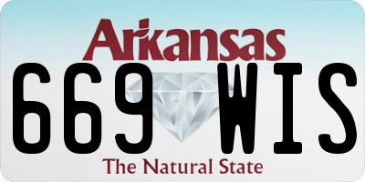 AR license plate 669WIS