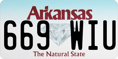 AR license plate 669WIU