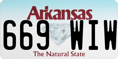 AR license plate 669WIW