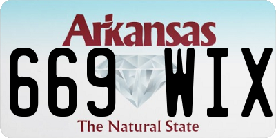 AR license plate 669WIX