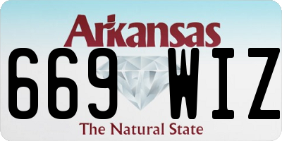 AR license plate 669WIZ