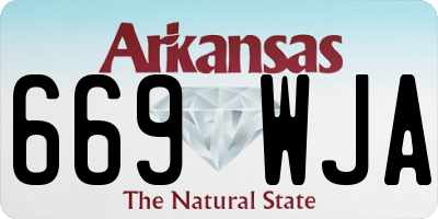 AR license plate 669WJA