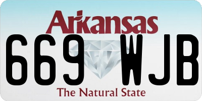 AR license plate 669WJB