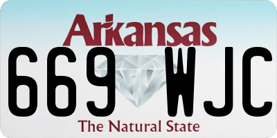 AR license plate 669WJC